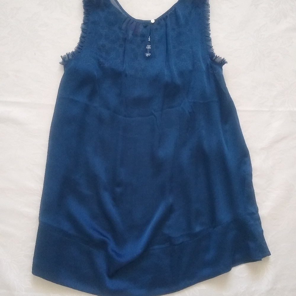 Anthropologie embroidery pintuck ruffle babydoll - Picture 4 of 4
